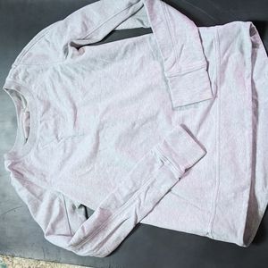 Light gray Lululemon tuck and flow crew/pullover